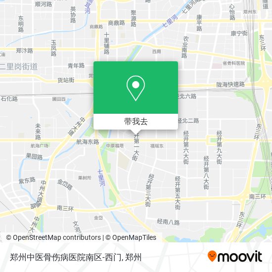 郑州中医骨伤病医院南区-西门地图