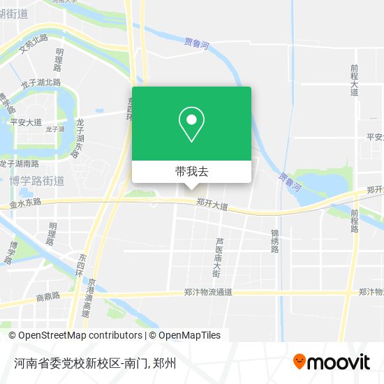 河南省委党校新校区-南门地图