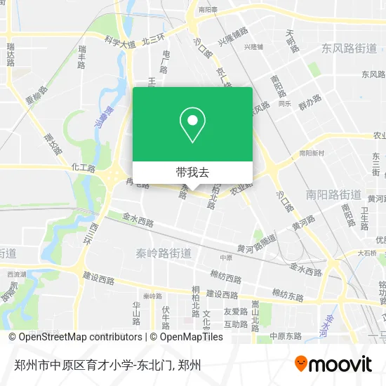 郑州市中原区育才小学-东北门地图