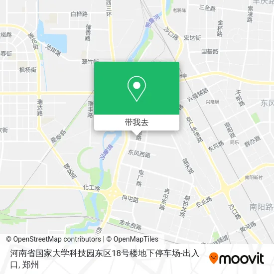 河南省国家大学科技园东区18号楼地下停车场-出入口地图