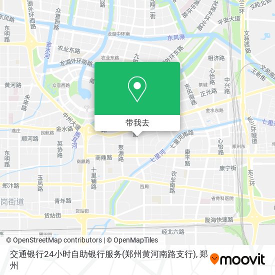 交通银行24小时自助银行服务(郑州黄河南路支行)地图