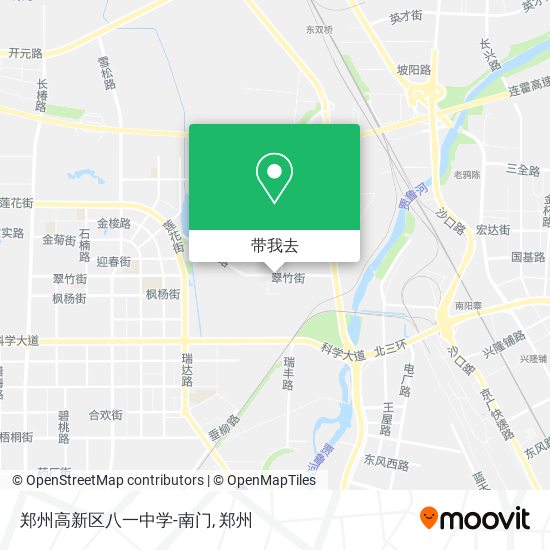 郑州高新区八一中学-南门地图