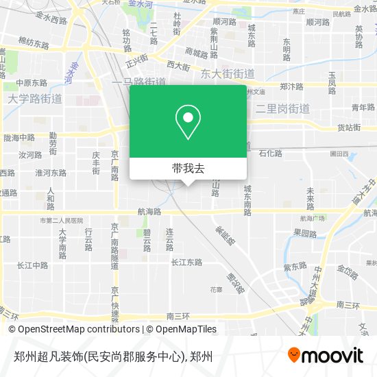 郑州超凡装饰(民安尚郡服务中心)地图