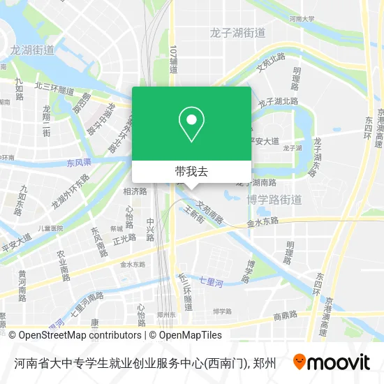 河南省大中专学生就业创业服务中心(西南门)地图