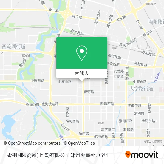 威健国际贸易(上海)有限公司郑州办事处地图