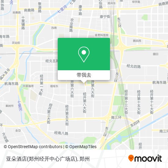 亚朵酒店(郑州经开中心广场店)地图