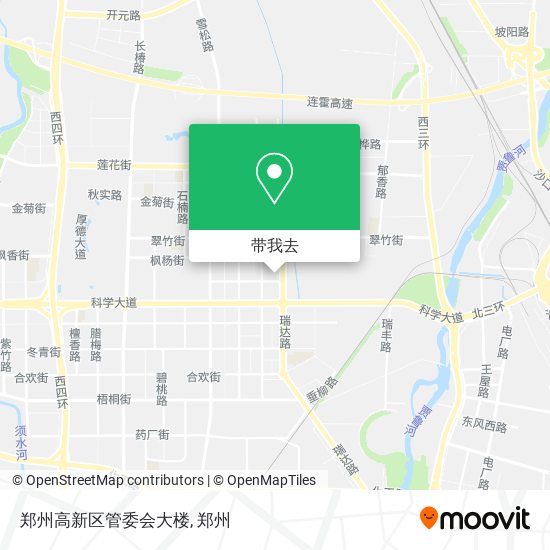 郑州高新区管委会大楼地图