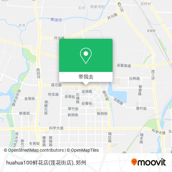 huahua100鲜花店(莲花街店)地图