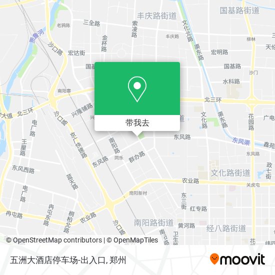 五洲大酒店停车场-出入口地图