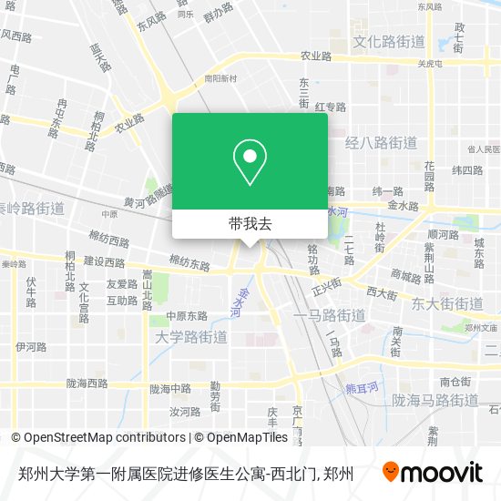 郑州大学第一附属医院进修医生公寓-西北门地图
