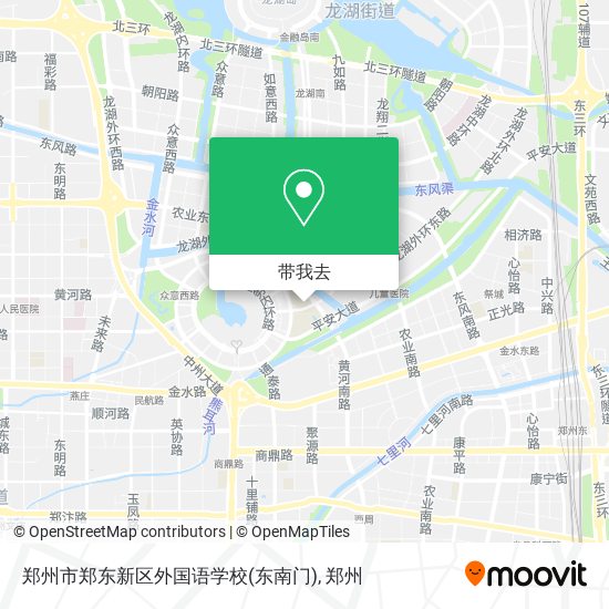 郑州市郑东新区外国语学校(东南门)地图