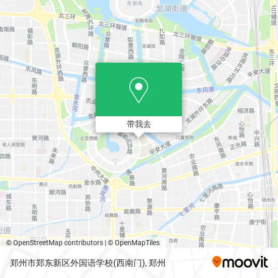 郑州市郑东新区外国语学校(西南门)地图