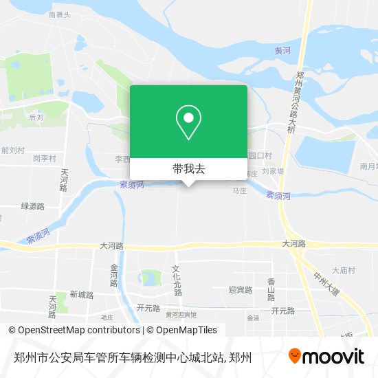 郑州市公安局车管所车辆检测中心城北站地图
