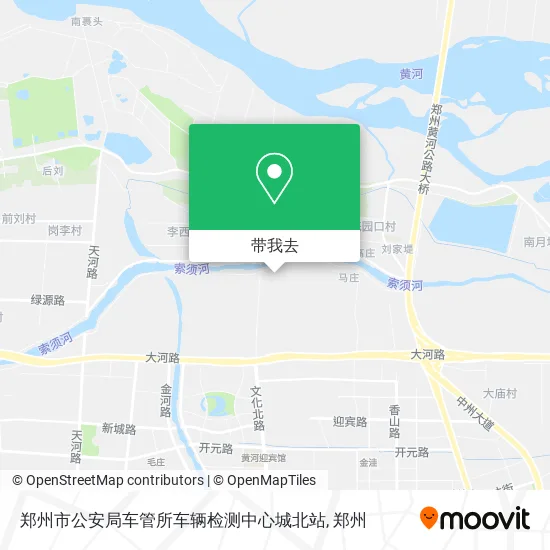 郑州市公安局车管所车辆检测中心城北站地图
