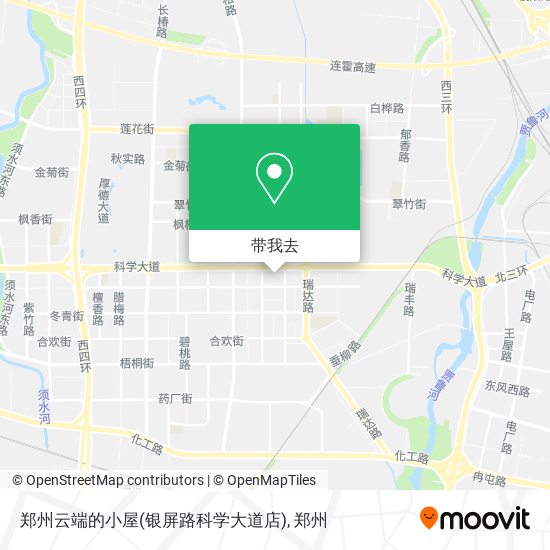 郑州云端的小屋(银屏路科学大道店)地图