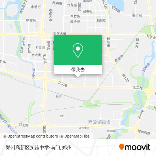 郑州高新区实验中学-南门地图