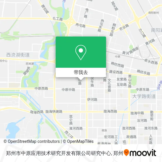 郑州市中原应用技术研究开发有限公司研究中心地图