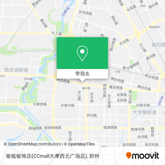 银狐银饰店(CCmall大摩西元广场店)地图