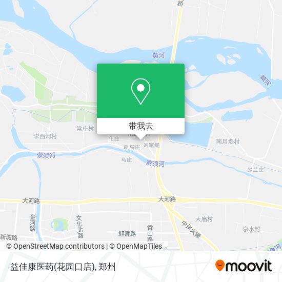 益佳康医药(花园口店)地图