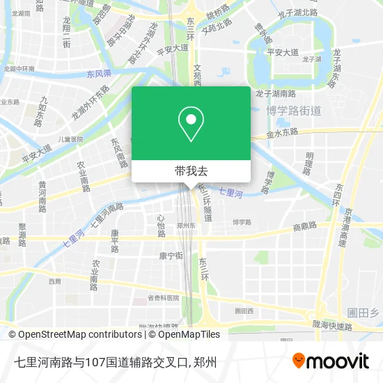 七里河南路与107国道辅路交叉口地图