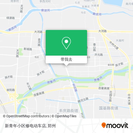 新青年小区修电动车店地图
