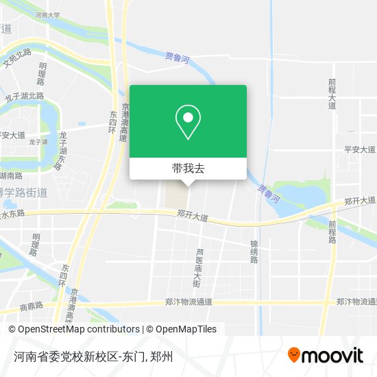 河南省委党校新校区-东门地图