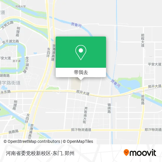 河南省委党校新校区-东门地图