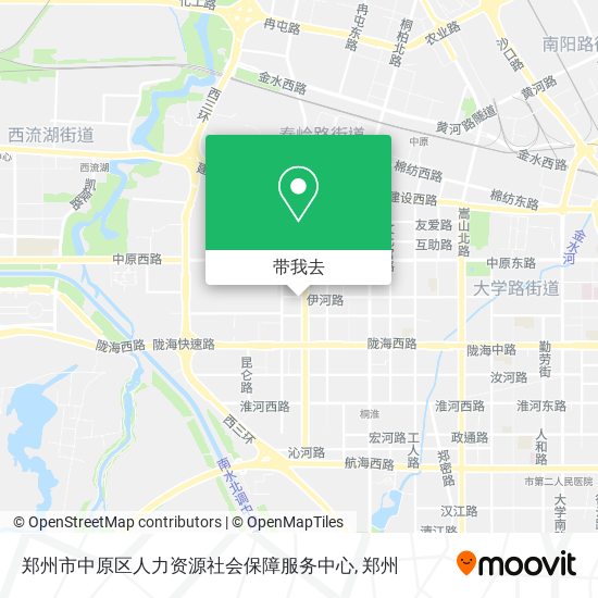 郑州市中原区人力资源社会保障服务中心地图