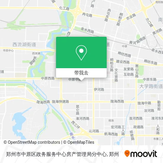 郑州市中原区政务服务中心房产管理局分中心地图