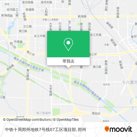中铁十局郑州地铁7号线07工区项目部地图