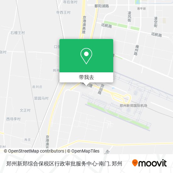 郑州新郑综合保税区行政审批服务中心-南门地图