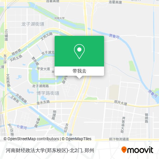 河南财经政法大学(郑东校区)-北2门地图