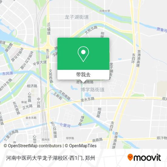 河南中医药大学龙子湖校区-西1门地图