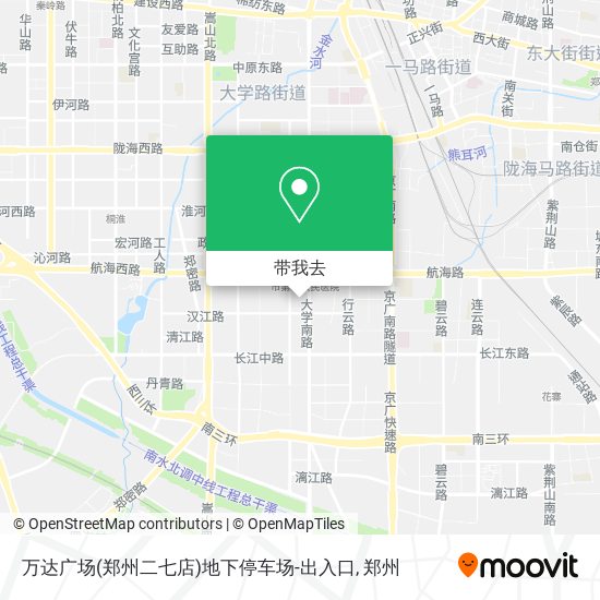 万达广场(郑州二七店)地下停车场-出入口地图