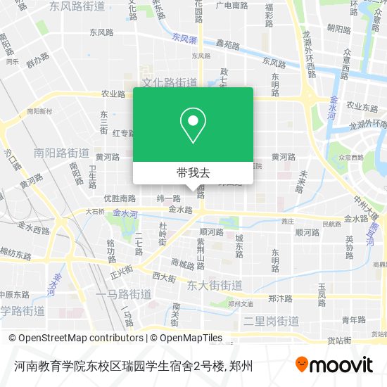 河南教育学院东校区瑞园学生宿舍2号楼地图