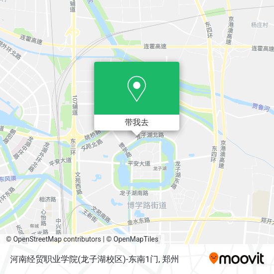 河南经贸职业学院(龙子湖校区)-东南1门地图