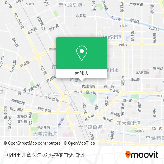 郑州市儿童医院-发热疱疹门诊地图
