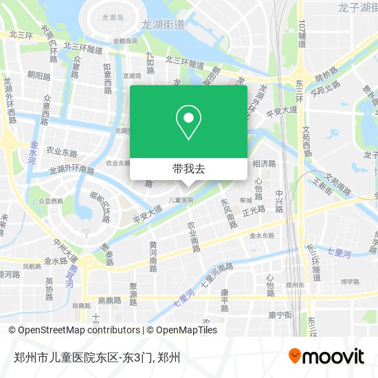 郑州市儿童医院东区-东3门地图