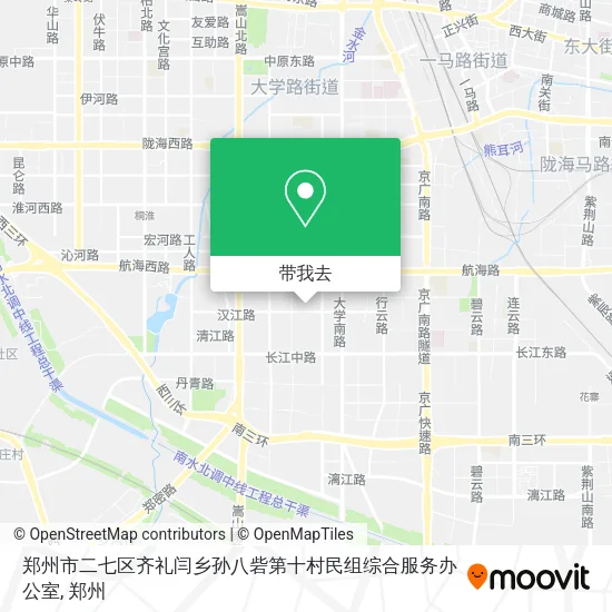 郑州市二七区齐礼闫乡孙八砦第十村民组综合服务办公室地图