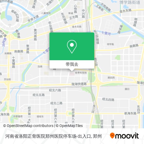 河南省洛阳正骨医院郑州医院停车场-出入口地图