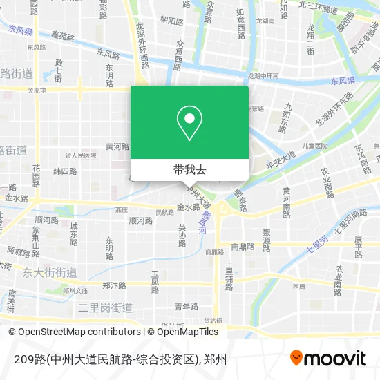 209路(中州大道民航路-综合投资区)地图