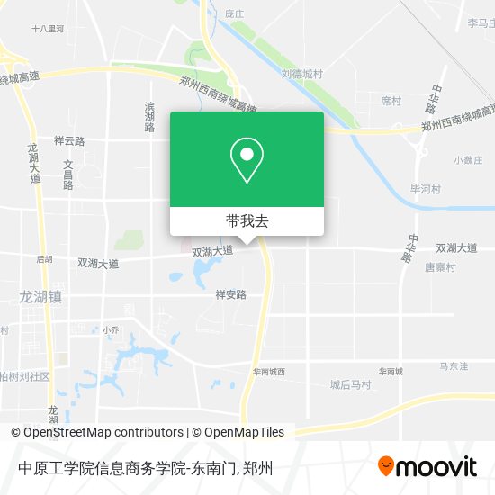 中原工学院信息商务学院-东南门地图