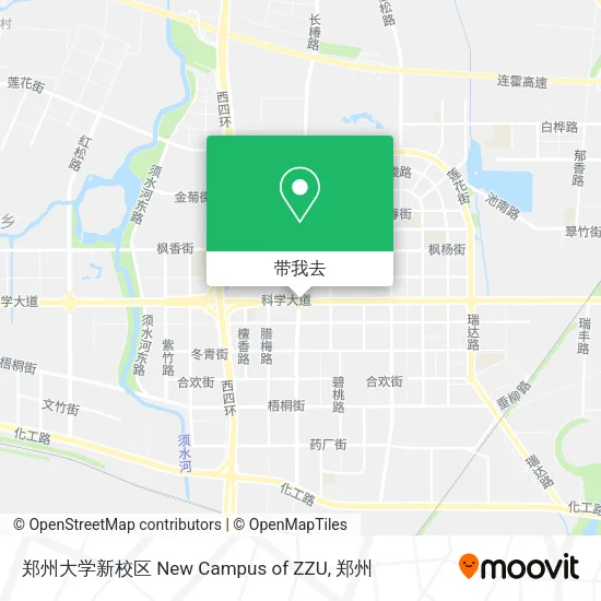 郑州大学新校区 New Campus of ZZU地图