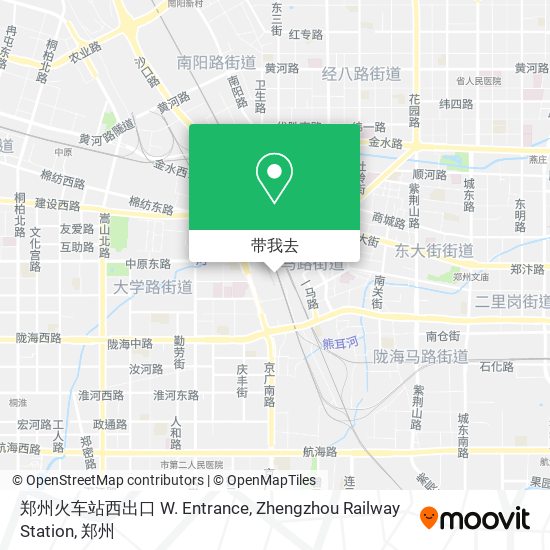 郑州火车站西出口 W. Entrance, Zhengzhou Railway Station地图