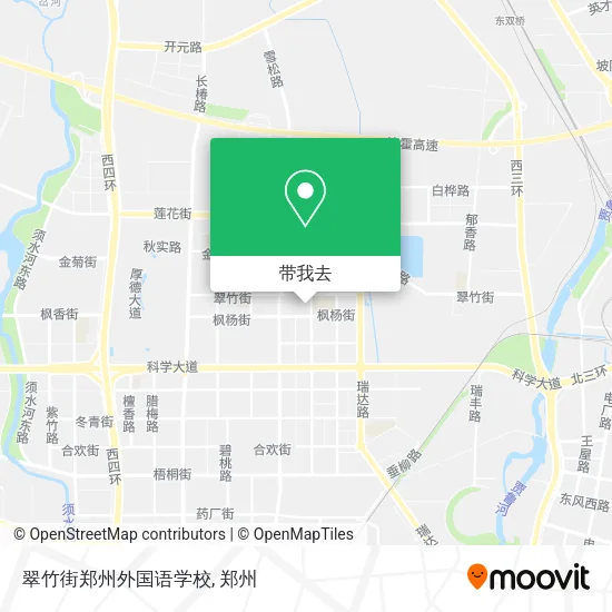 翠竹街郑州外国语学校地图