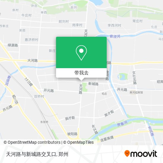 天河路与新城路交叉口地图