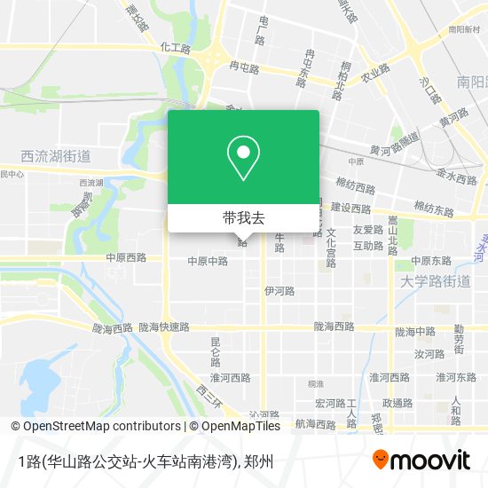 1路(华山路公交站-火车站南港湾)地图