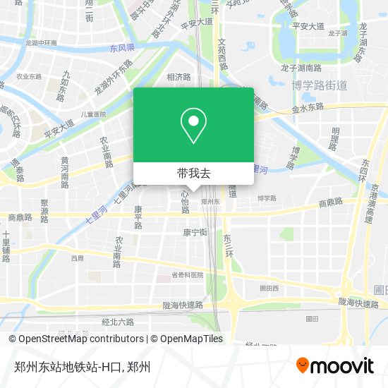 郑州东站地铁站-H口地图