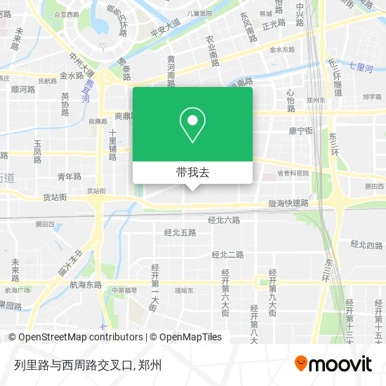 列里路与西周路交叉口地图