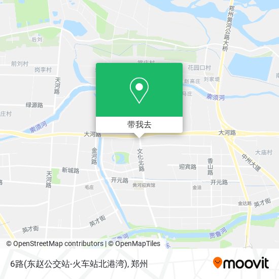 6路(东赵公交站-火车站北港湾)地图